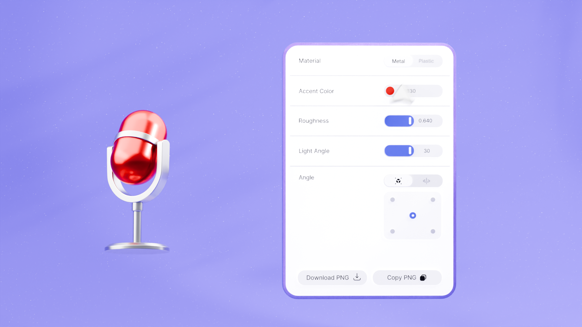 Customizer interface